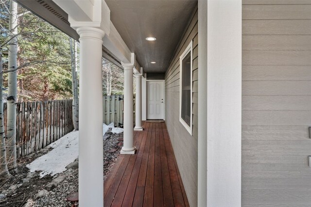 481 Marmot Cir, Silverthorne, CO 80498 - wooden terrace featuring fence