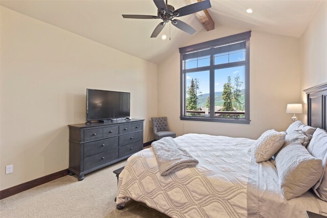 799 Independence Rd Unit 799, Keystone, CO 80435 - bedroom featuring light carpet, recessed lighting, and ceiling fan
