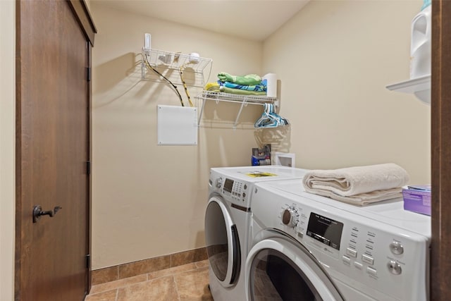 799 Independence Rd Unit 799, Keystone, CO 80435 - washroom with independent washer and dryer and light tile patterned floors