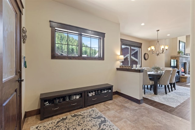 799 Independence Rd Unit 799, Keystone, CO 80435 - entryway with a chandelier and recessed lighting