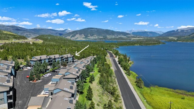 1660 Lakeview Ter Unit 306F, Frisco, CO 80443 - bird's eye view of a water and mountain view
