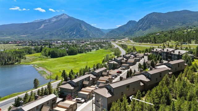 1660 Lakeview Ter Unit 306F, Frisco, CO 80443 - aerial perspective of suburban area featuring a water and mountain view