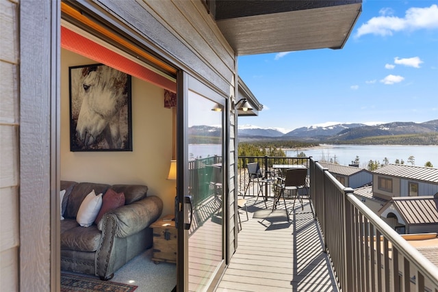 1660 Lakeview Ter Unit 306F, Frisco, CO 80443 - balcony featuring a water and mountain view
