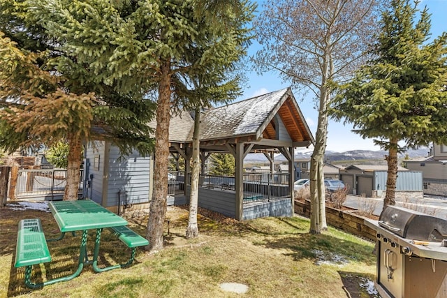 1660 Lakeview Ter Unit 306F, Frisco, CO 80443 - view of yard with fence and a mountain view