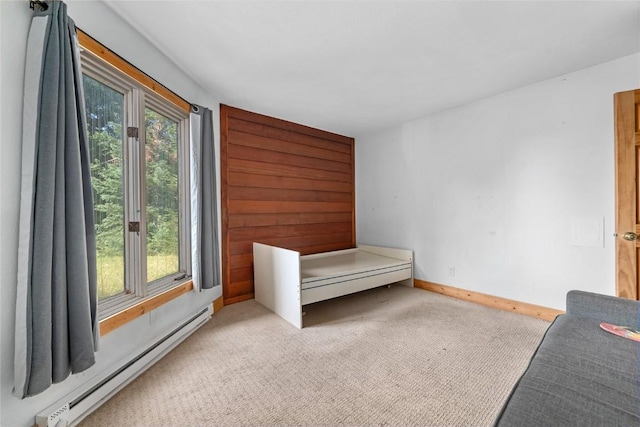 2495/2497 Val Disere Cir, Steamboat Springs, CO 80487 - bedroom with baseboard heating, a baseboard radiator, and carpet floors