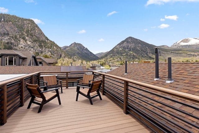 317 Granite St Unit 3, Frisco, CO 80443 - wooden deck featuring a mountain view