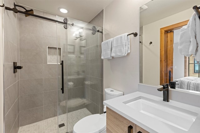 317 Granite St Unit 3, Frisco, CO 80443 - full bathroom with vanity, toilet, and a shower stall