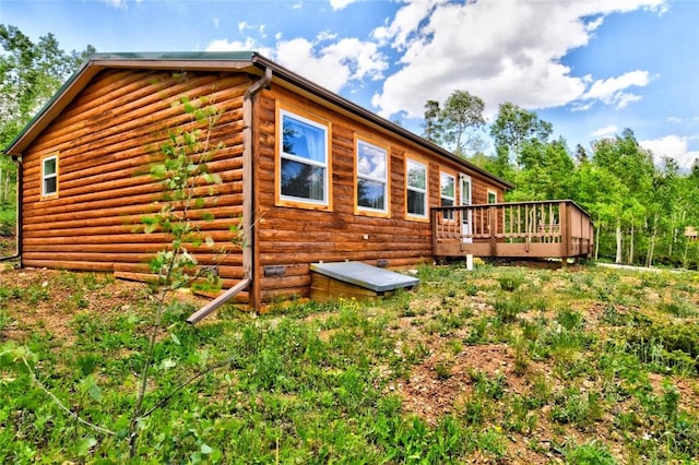 605 Lamb Mountain Rd, Fairplay, CO 80440 - view of side of property with a wooden deck