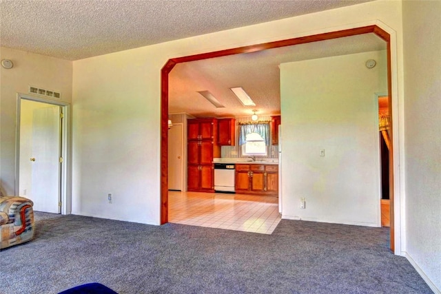 605 Lamb Mountain Rd, Fairplay, CO 80440 - unfurnished living room with light carpet and a textured ceiling
