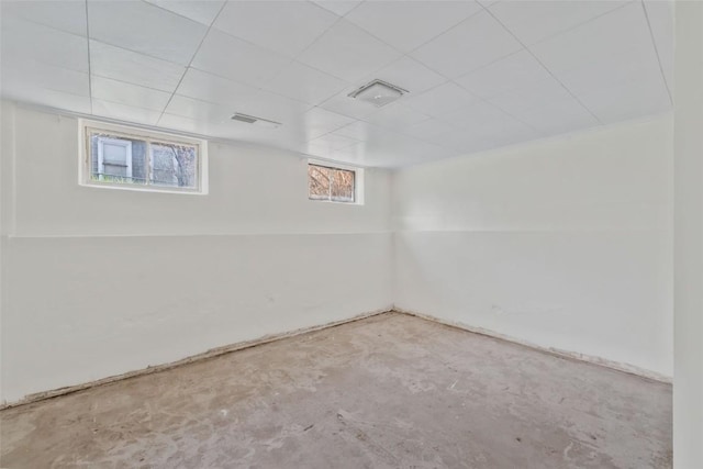 401 Moffat Ave, Oak Creek, CO 80467 - below grade area featuring a paneled ceiling