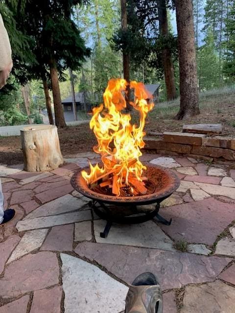 284 Lakeshore Loop, Blue River, CO 80424 - exterior view of a fire pit