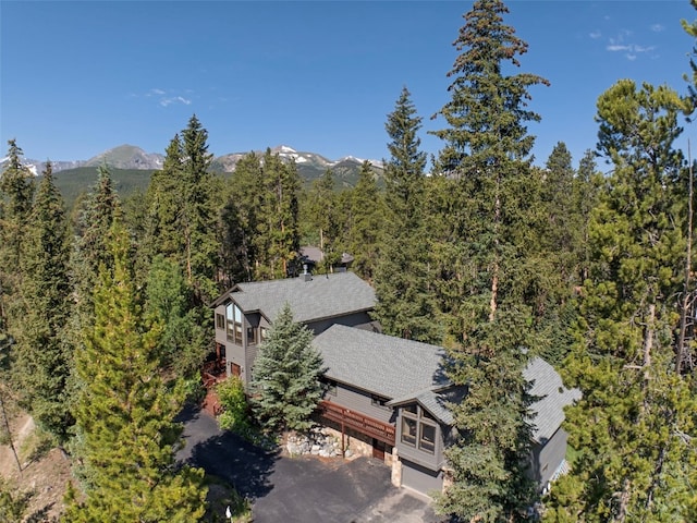 284 Lakeshore Loop, Blue River, CO 80424 - view from above of property with a forest and a mountain backdrop