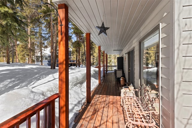 284 Lakeshore Loop, Blue River, CO 80424 - snow covered deck with a porch
