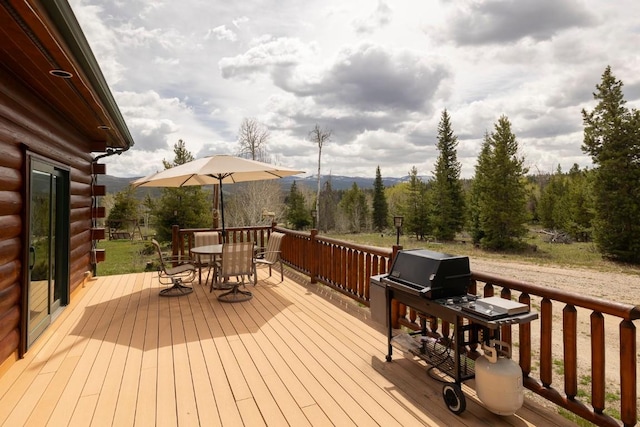 12000 Ute Pass Rd, Parshall, CO 80468 - deck with a mountain view and outdoor dining area