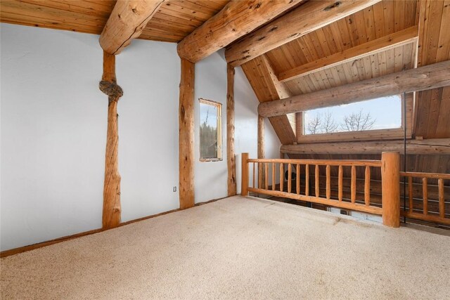 57785 Saturn Ct, Clark, CO 80428 - bonus room featuring wood ceiling and carpet floors