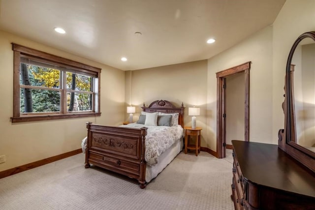 1138 Longview Cir, Steamboat Springs, CO 80487 - bedroom featuring light carpet, baseboards, and recessed lighting