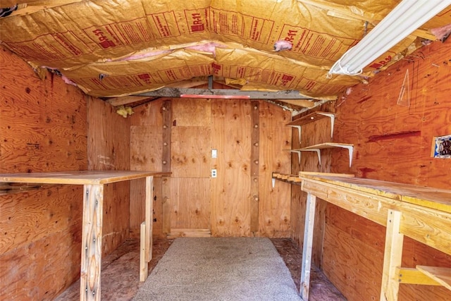view of storage area