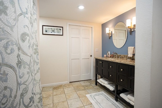 420 County Road 64, Craig, CO 81625 - full bath featuring vanity, baseboards, and recessed lighting
