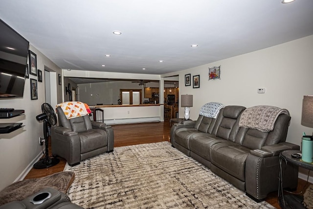 420 County Road 64, Craig, CO 81625 - living area featuring baseboards, recessed lighting, and wood finished floors