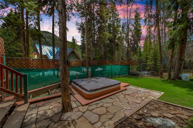 14 Rock Springs Rd, Breckenridge, CO 80424 - view of patio with a covered hot tub