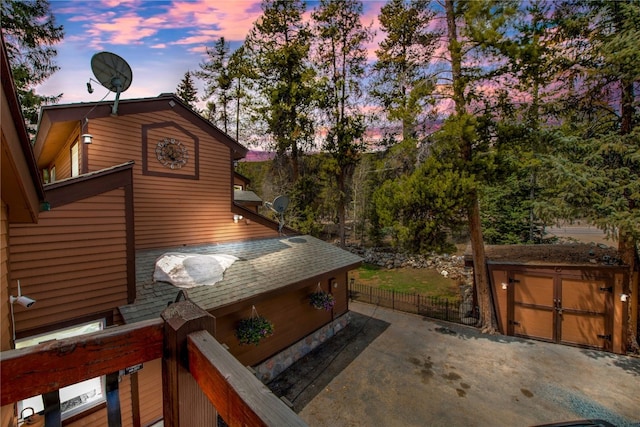 14 Rock Springs Rd, Breckenridge, CO 80424 - view of patio terrace at dusk