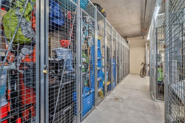 view of storage area