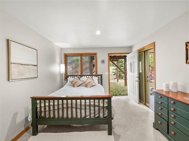 50 Sunset Dr, Breckenridge, CO 80424 - bedroom with carpet floors, access to outside, and recessed lighting