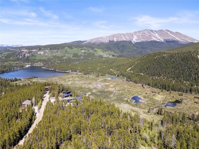 50 Sunset Dr, Breckenridge, CO 80424 - aerial view of property's location with a water and mountain view
