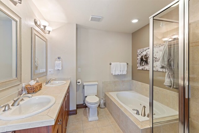 73 Chestnut Ln Unit 73, Breckenridge, CO 80424 - bathroom featuring a bath, tile patterned floors, visible vents, and a sink