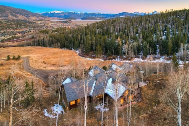 348 Jade Rd, Silverthorne, CO 80498 - aerial view at dusk of a mountain view