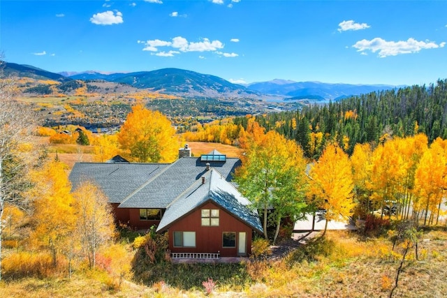 348 Jade Rd, Silverthorne, CO 80498 - aerial view of property and surrounding area featuring a mountainous background