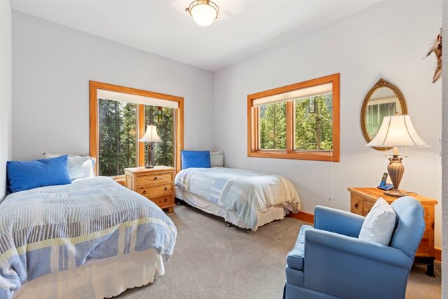 view of carpeted bedroom