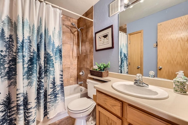 14 Crystal Cv Unit C14, Dillon, CO 80435 - bathroom with vanity, shower / bath combo, and tile patterned flooring