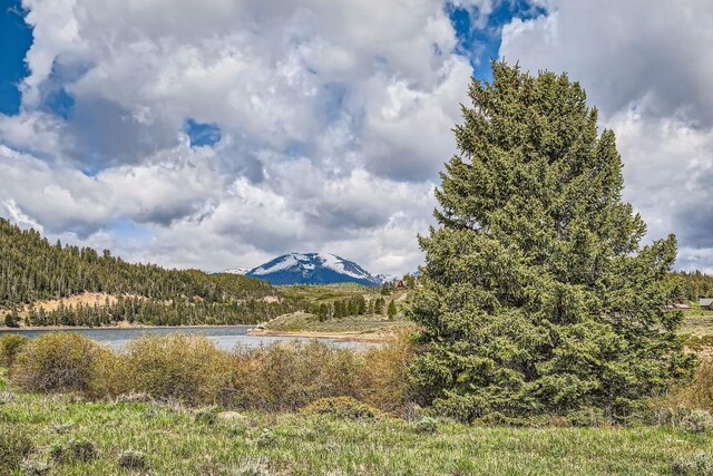 14 Crystal Cv Unit C14, Dillon, CO 80435 - view of mountain backdrop featuring a nearby body of water and a heavily wooded area