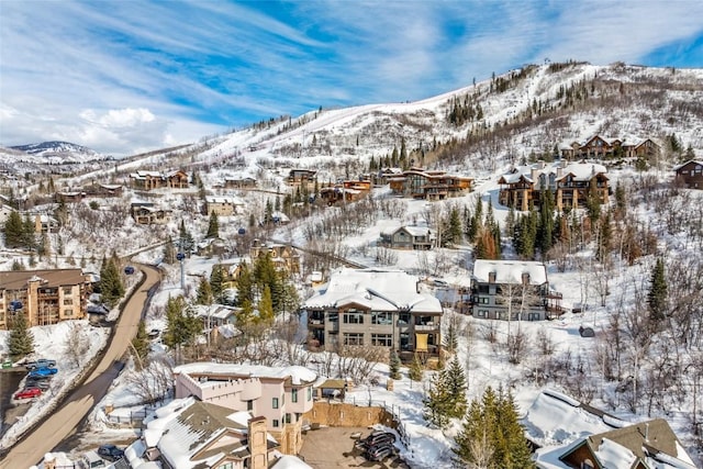 mountain view with a residential view