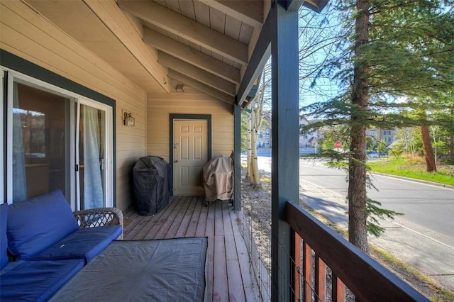 856 Kingdom Dr Unit 856, Breckenridge, CO 80424 - wooden terrace featuring a grill