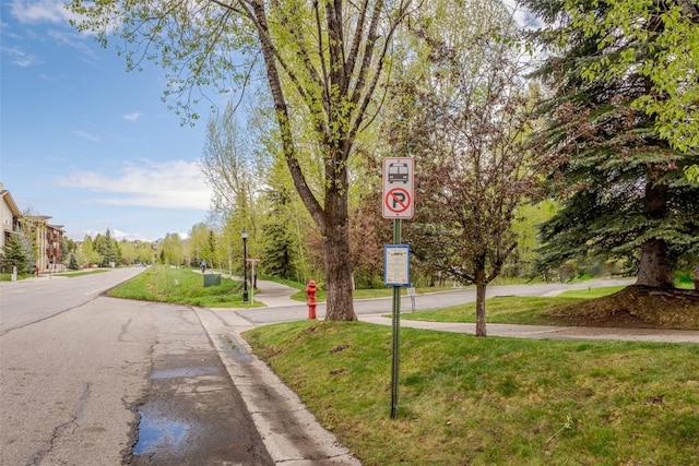 1485 Mustang Run Unit A, Steamboat Springs, CO 80487 - view of asphalt street with traffic signs