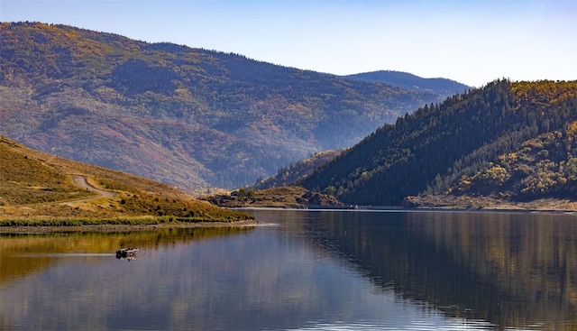 30510 Ormega Way, Oak Creek, CO 80467 - water view featuring mountains and a heavily wooded area
