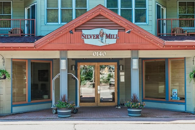 140 Ida Belle Dr Unit 8178, Keystone, CO 80435 - view of exterior entry featuring french doors and a balcony