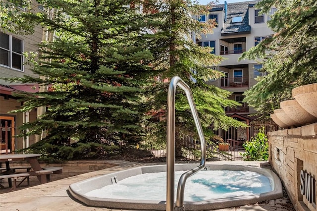 140 Ida Belle Dr Unit 8178, Keystone, CO 80435 - view of patio / terrace with a sink and an outdoor hot tub