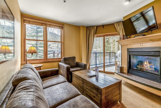 140 Ida Belle Dr Unit 8178, Keystone, CO 80435 - living room with carpet and a fireplace
