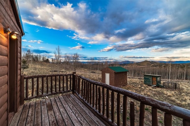 259 Falcon Rd, Como, CO 80432 - wooden deck featuring a mountain view