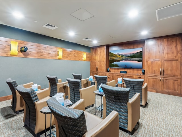 1521 Ski Hill Rd Unit 8424, Breckenridge, CO 80424 - home theater room with light carpet and recessed lighting