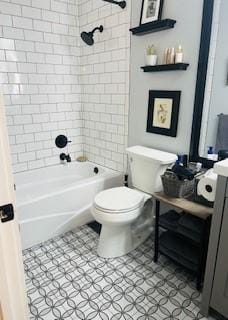 1127 Ski Hill Rd Unit 106, Breckenridge, CO 80424 - bathroom with toilet, washtub / shower combination, and vanity