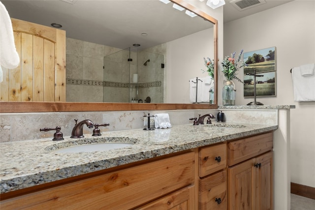 1800 Medicine Springs Dr Unit 5303, Steamboat Springs, CO 80487 - bathroom with a shower stall and double vanity
