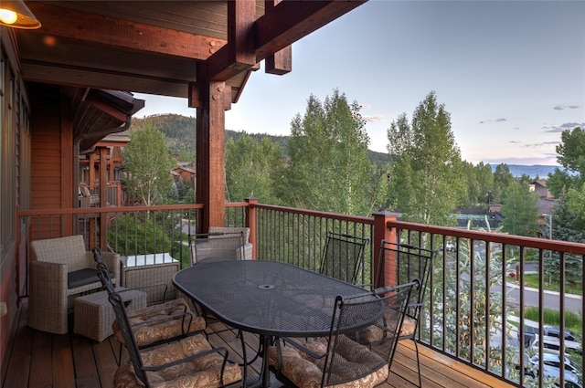 1800 Medicine Springs Dr Unit 5303, Steamboat Springs, CO 80487 - wooden terrace featuring outdoor dining area