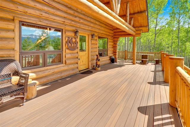 633 French Pass Cir, Jefferson, CO 80456 - view of wooden terrace