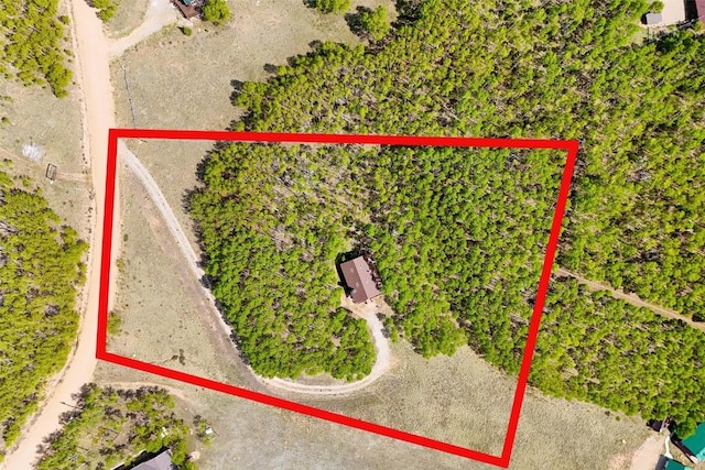 633 French Pass Cir, Jefferson, CO 80456 - aerial view of property's location featuring property parcel outlined