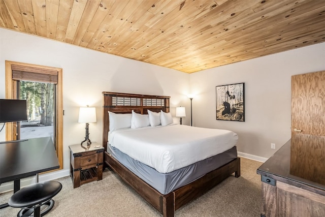 1203 W Keystone Rd Unit 2709, Keystone, CO 80435 - bedroom featuring baseboards, carpet floors, and wood ceiling