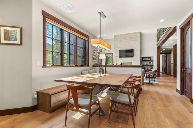 228 Cottonwood Cir, Breckenridge, CO 80424 - dining room with light wood-style floors and recessed lighting